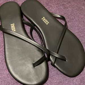 TKEES Classic Black Flip Flops